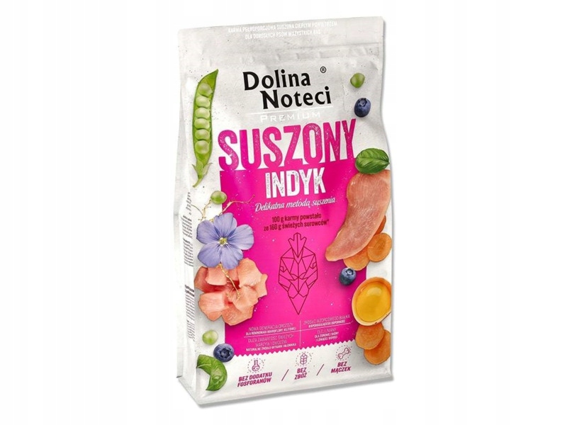 Karma dla psa suszona Dolina Noteci Premium Indyk 9 kg