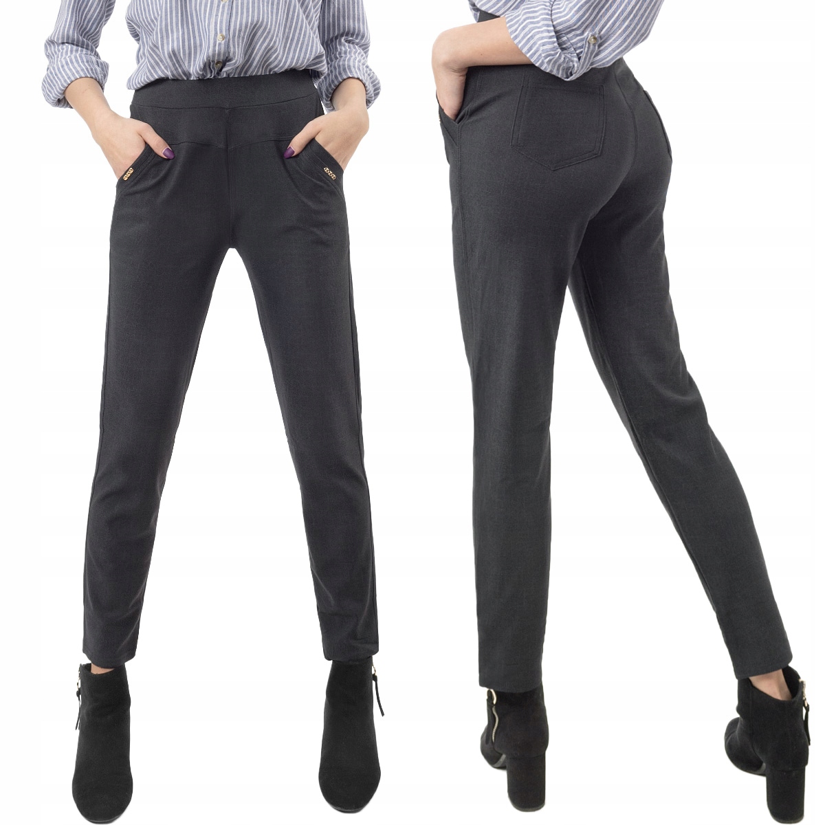 

Eleganckie Spodnie Cygaretki Damskie 5010-01 r XL