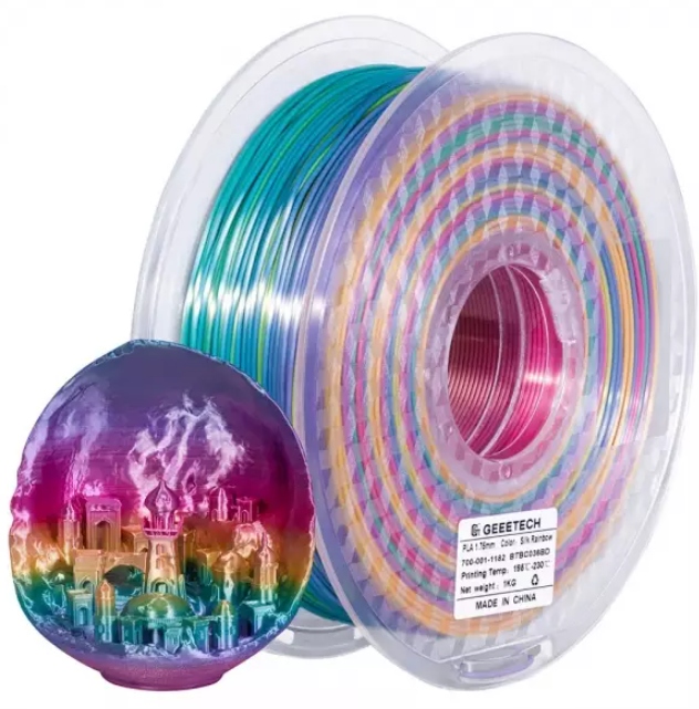 НИТКА GEEETECH RAINBOW RAINBOW SILK PLA 1кг