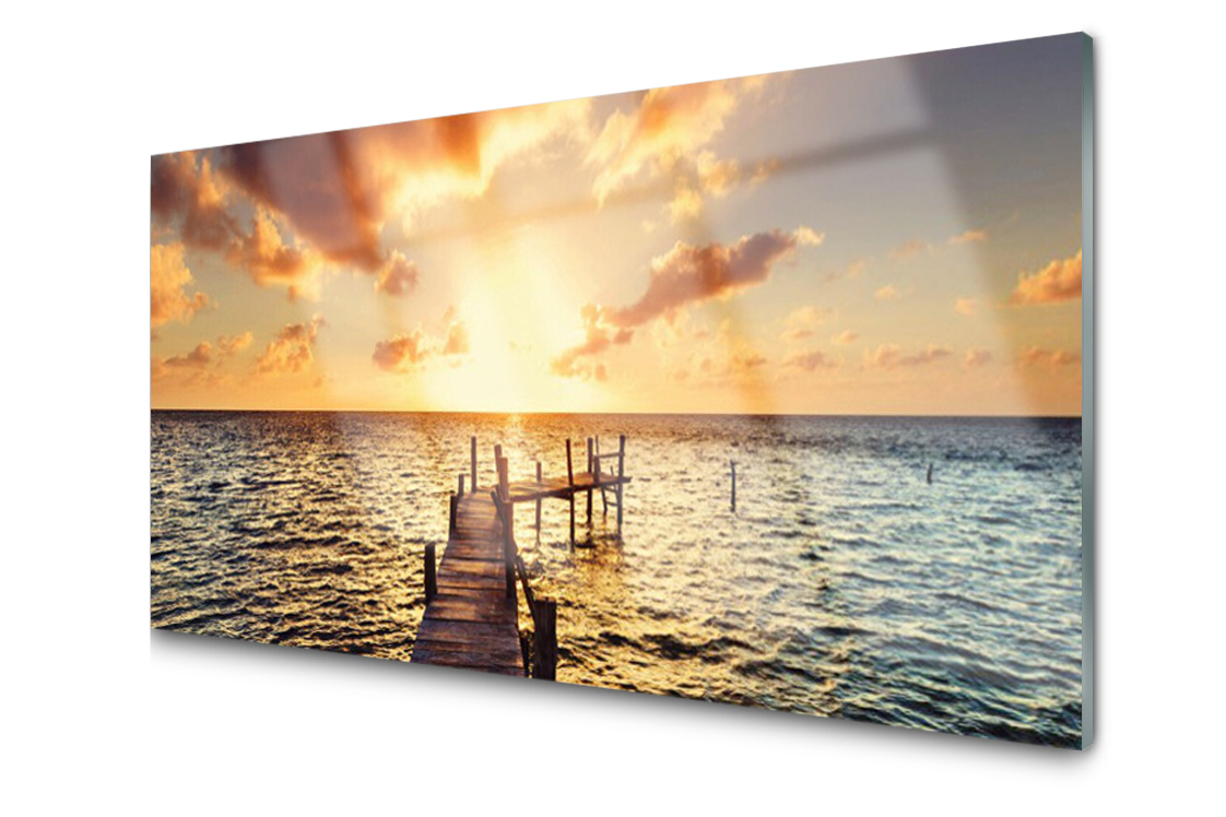 

Panel szklany Płytka Morze Zachód Widok 100x50