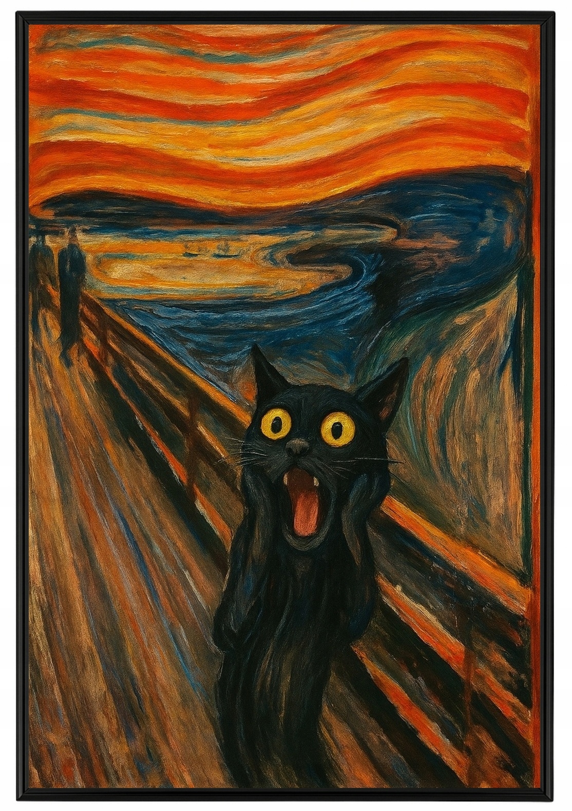 Plakát Rámeček Rámem, Grafika, Munchův Styl, Křik Černá Kočka , 40x60