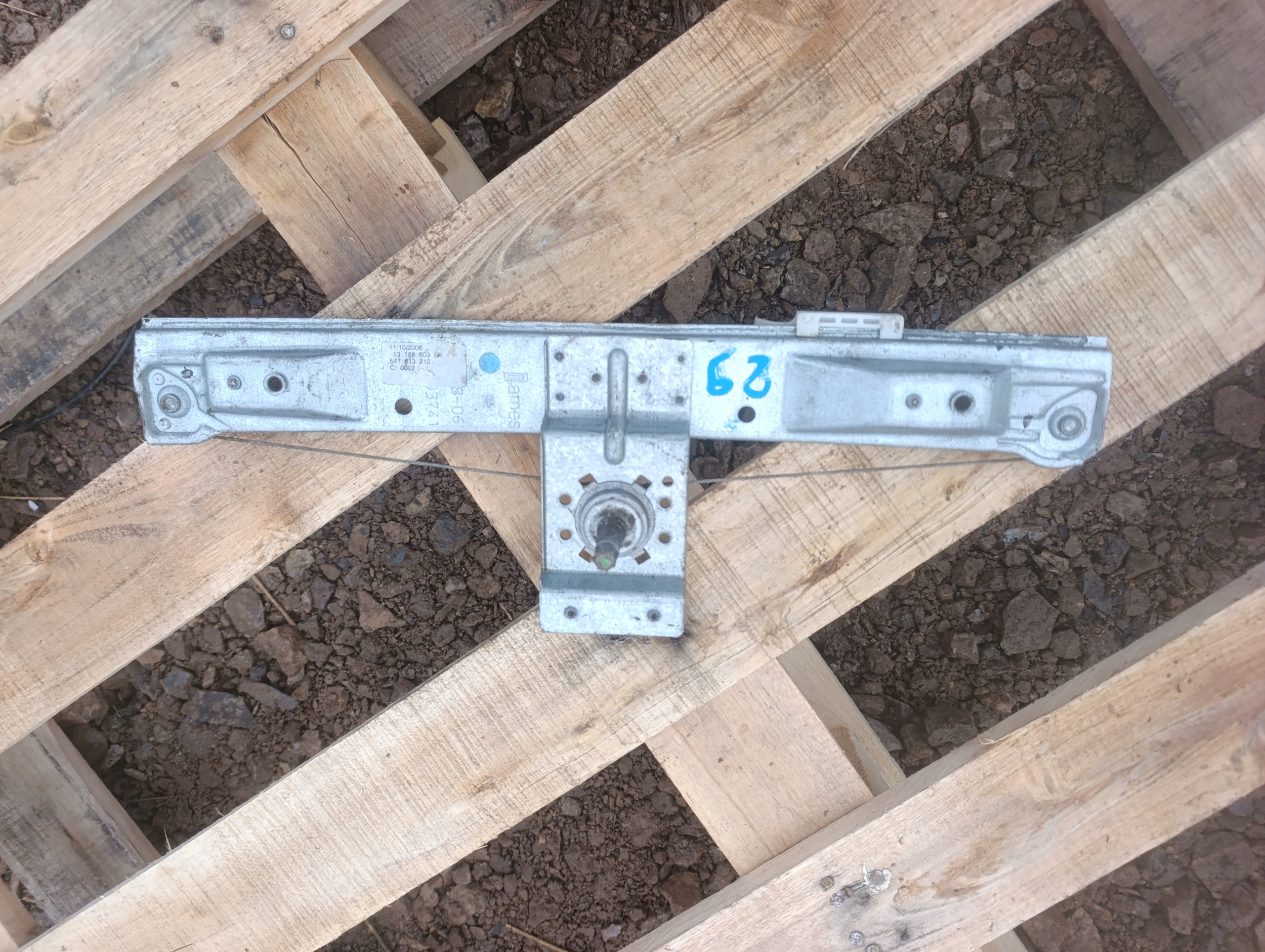 window regulator mechanism left rear part 5D OPEL CORSA D 13188503