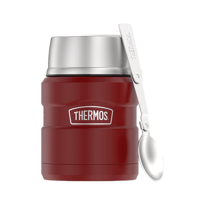 Thermos termos obiadowy ze składaną łyżką 470 ml kolor Rusty Red