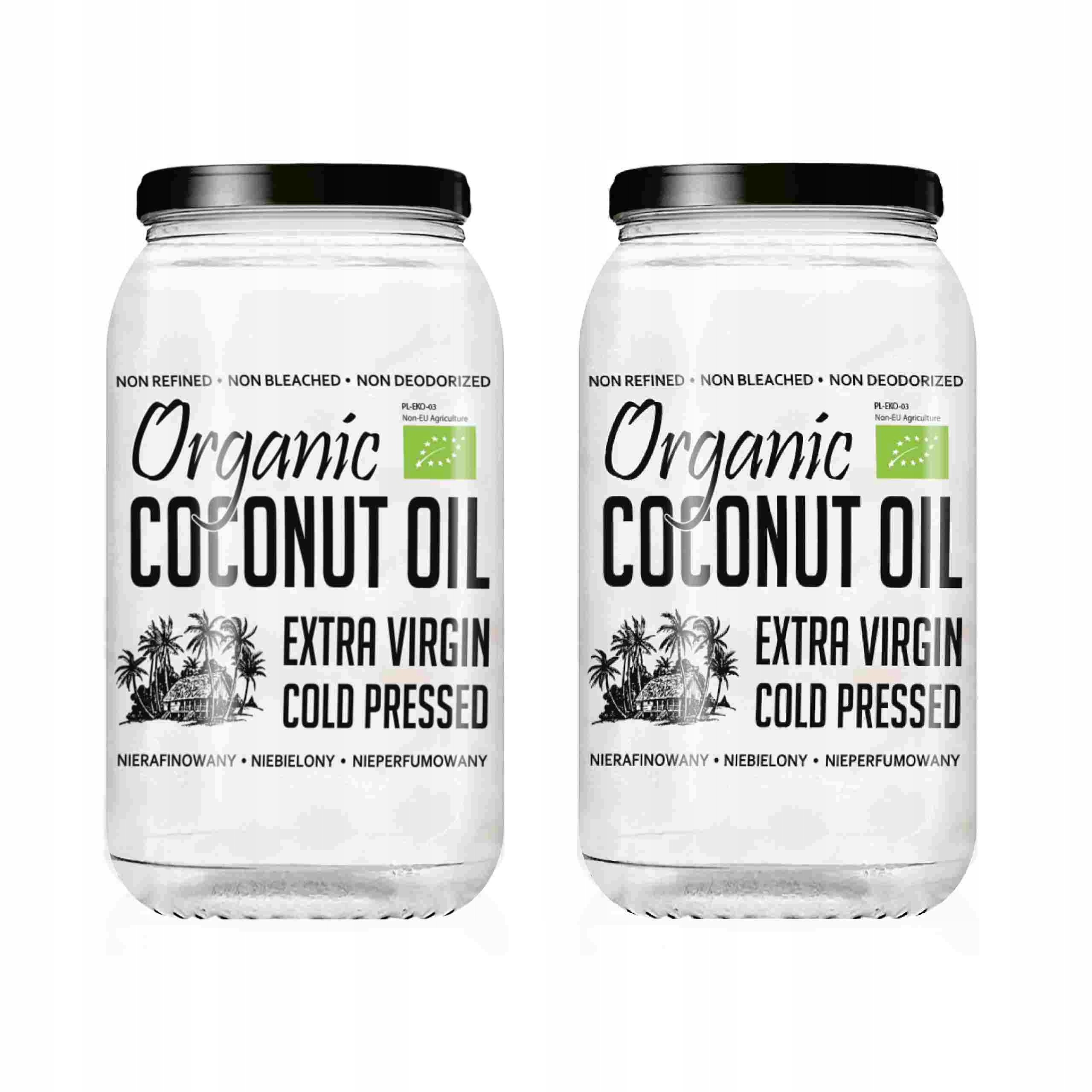2x Olej Kokosowy Virgin Bio 1 L Diet-food