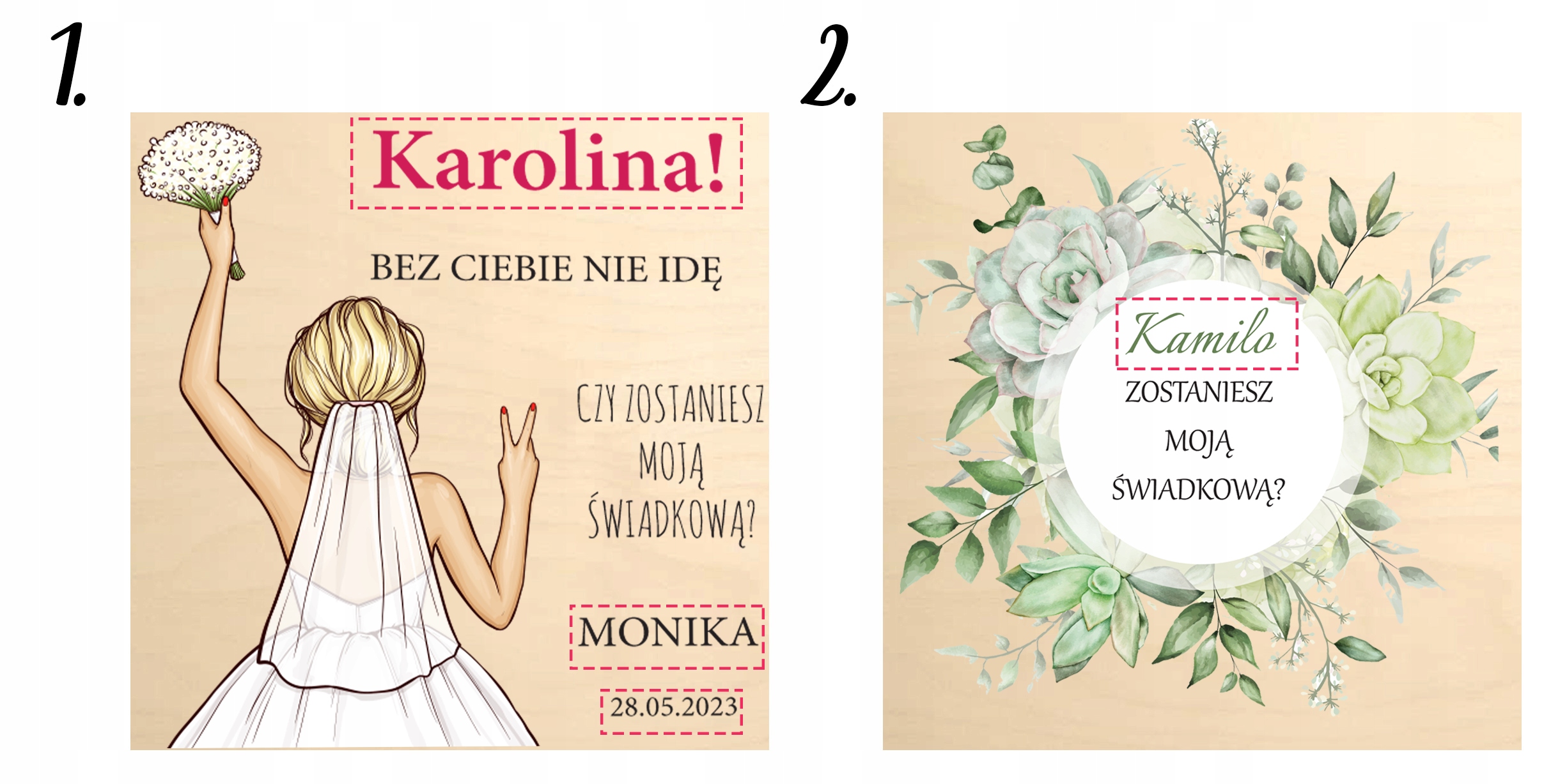 ZAPROSZENIE DLA ŚWIADKÓW PROŚBA O ŚWIADKOWANIE Zdobienie brak