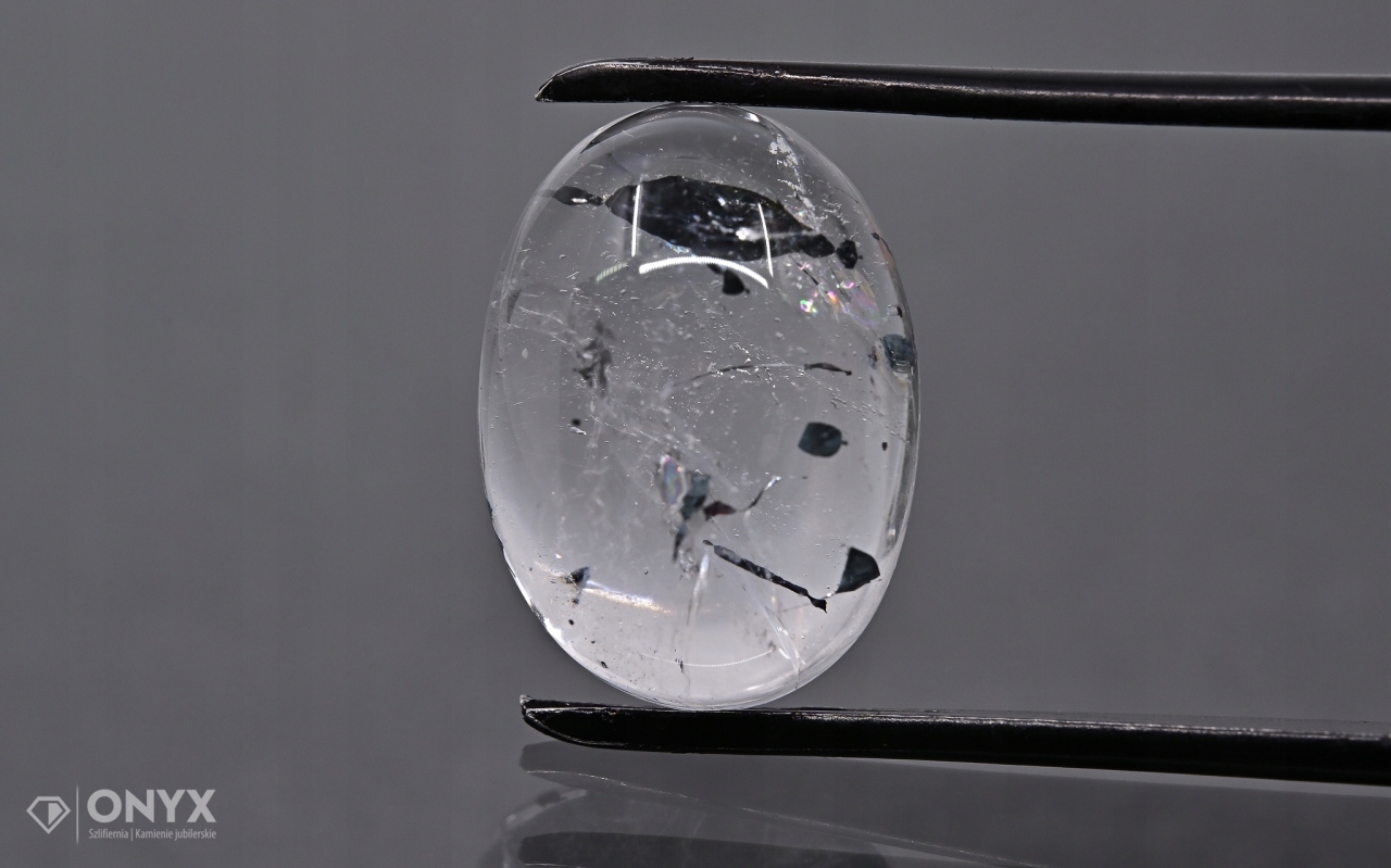 Jahodový křemen kabošon ovál 18x13 mm