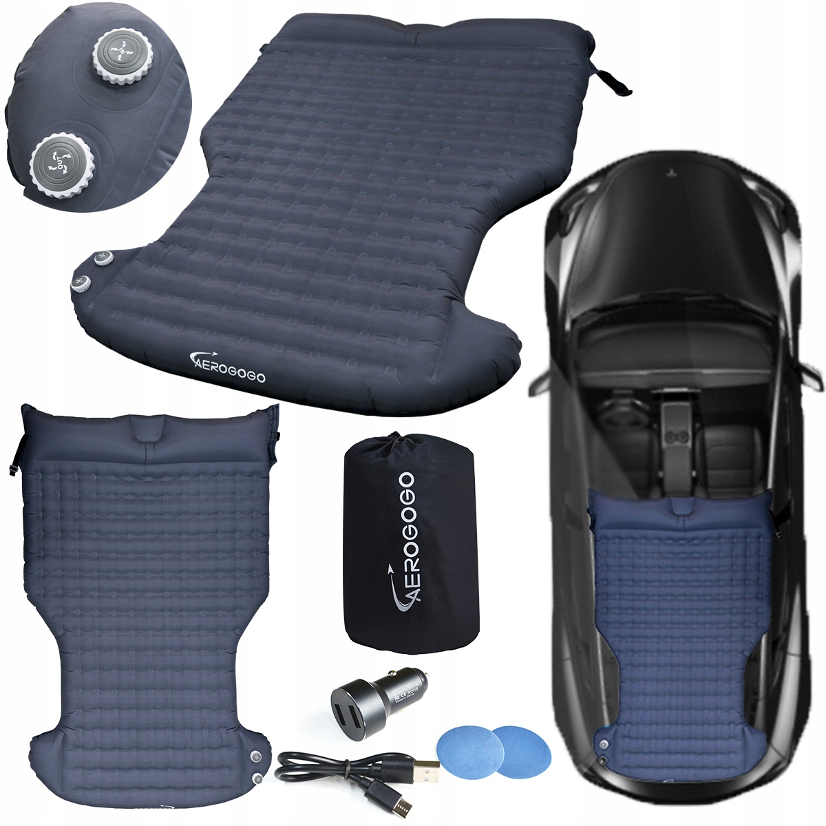 Aerogogo GC2-01 Materac samopompujący się do samochodu Tesla model Y 2 os.