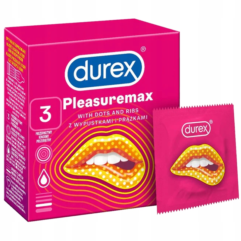 

Durex Prezerwatywy prążkowane Pleasuremax 3 sztuki