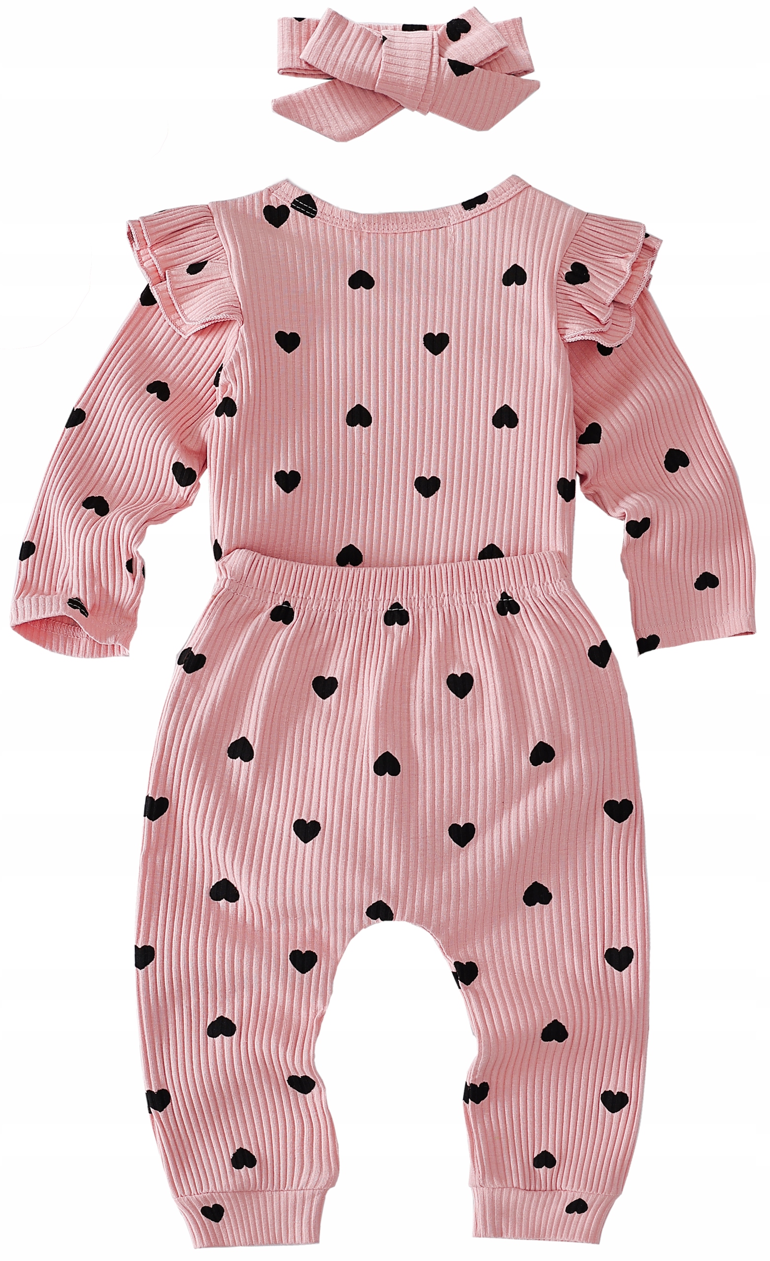 KOMPLET BODY W SERDUSZKA DLA DZIEWCZYNKI 80 Rozmiar 80