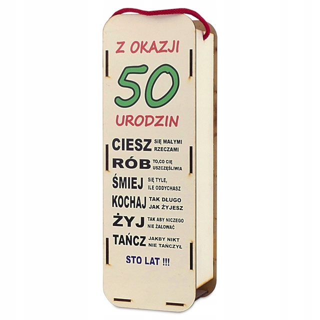 

Skrzynka na Alkohol na urodziny 50