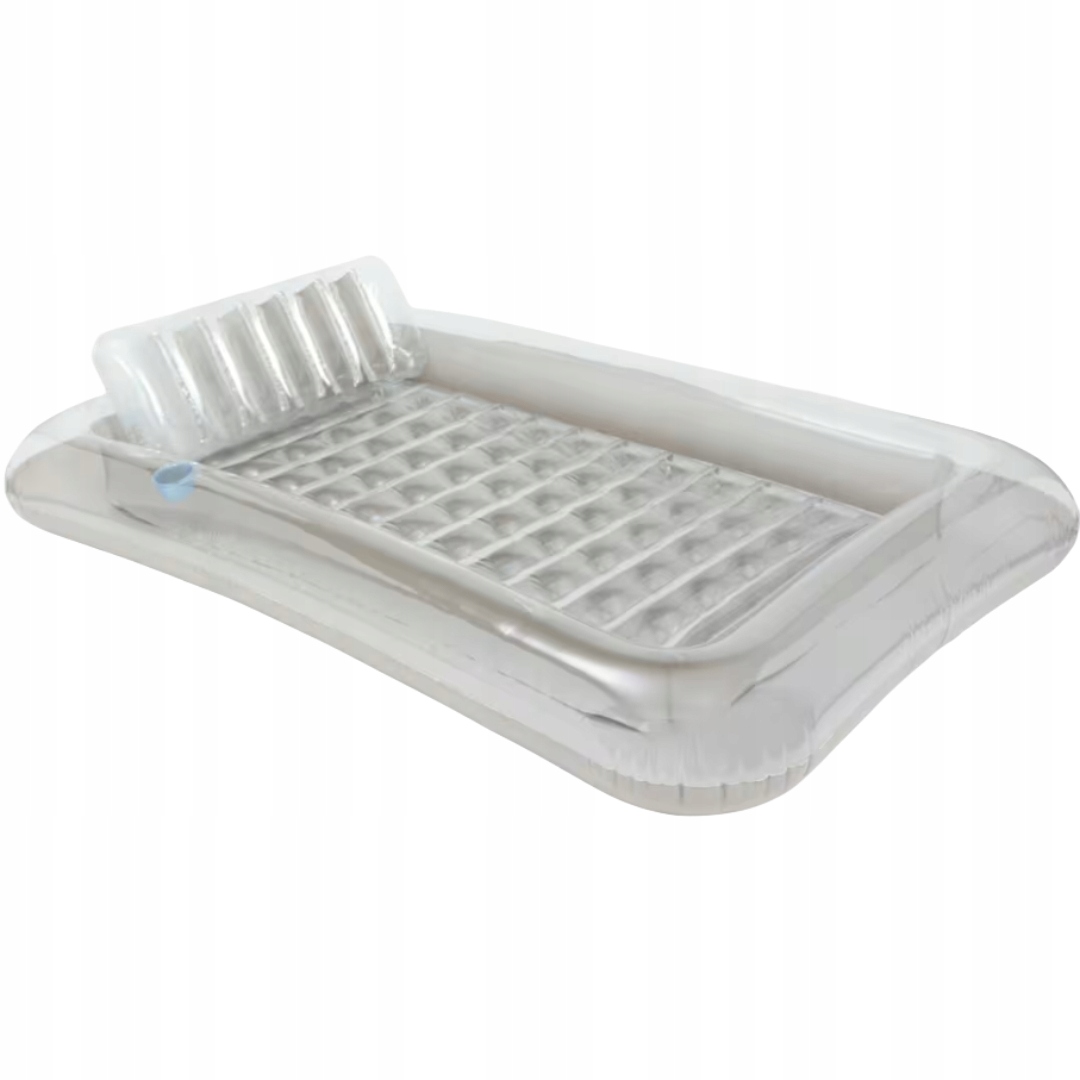 Wielki Dmuchany Materac Plażowy XXL Do Pływania Dwuosobowy Podpórka Uchwyt