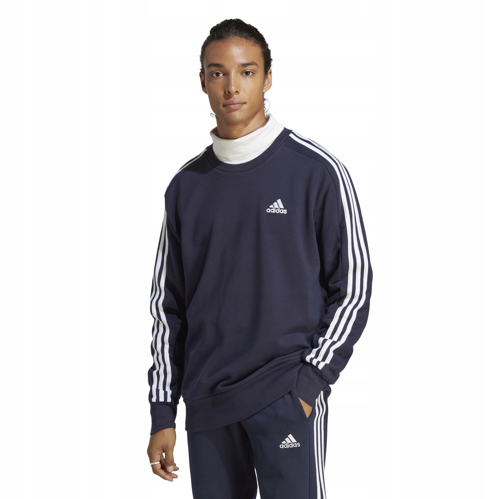 Pánská mikina adidas Essentials French Terry 3-Stripes Sweatshirt
