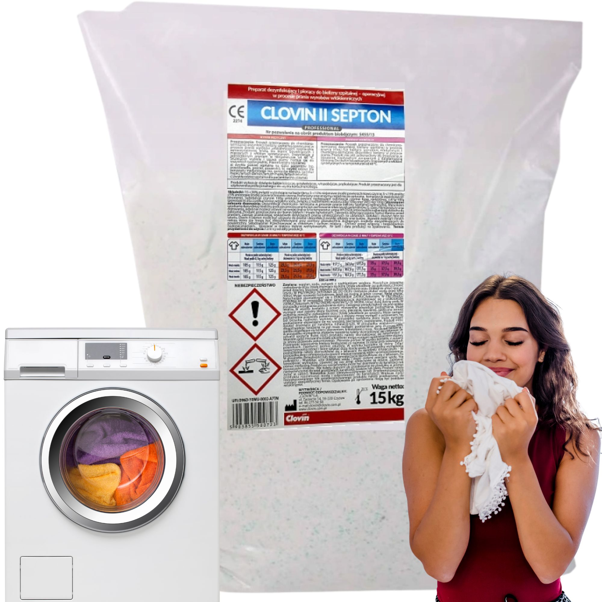 Clovin II Septon proszek do dezynfekcji i do prania 15kg