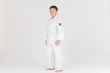 Kostým pro Judo Kimono Pás a Sáček 350GSM 130 cm Odolný Bílý Judoga Uone