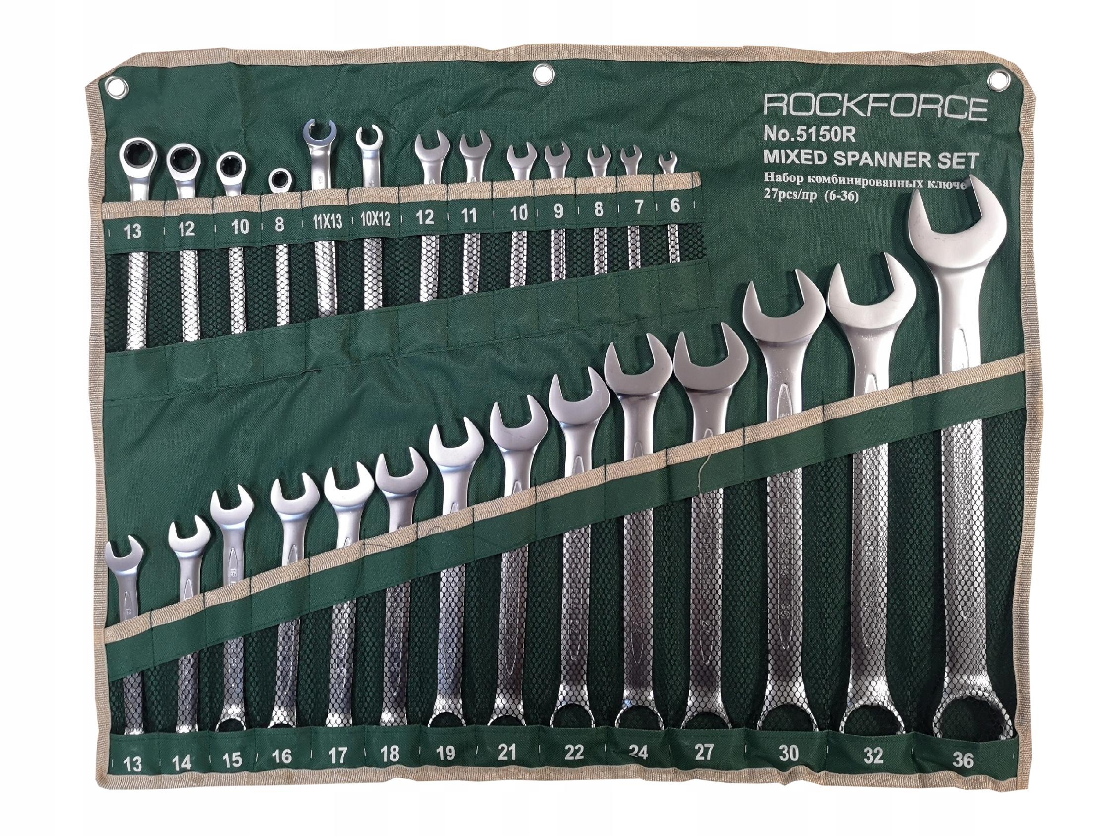 Sada plochých kľúčov 6-36 mm 27 ks Rockforce