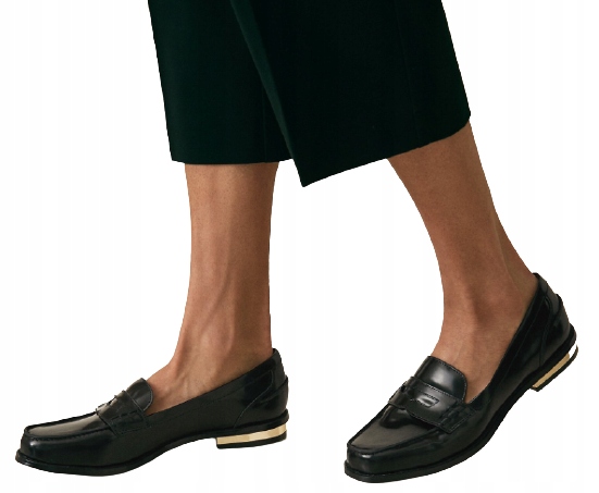 Reiss Dámské Mokasíny Černé Kožené 40 3L8G8* EU40 3_8