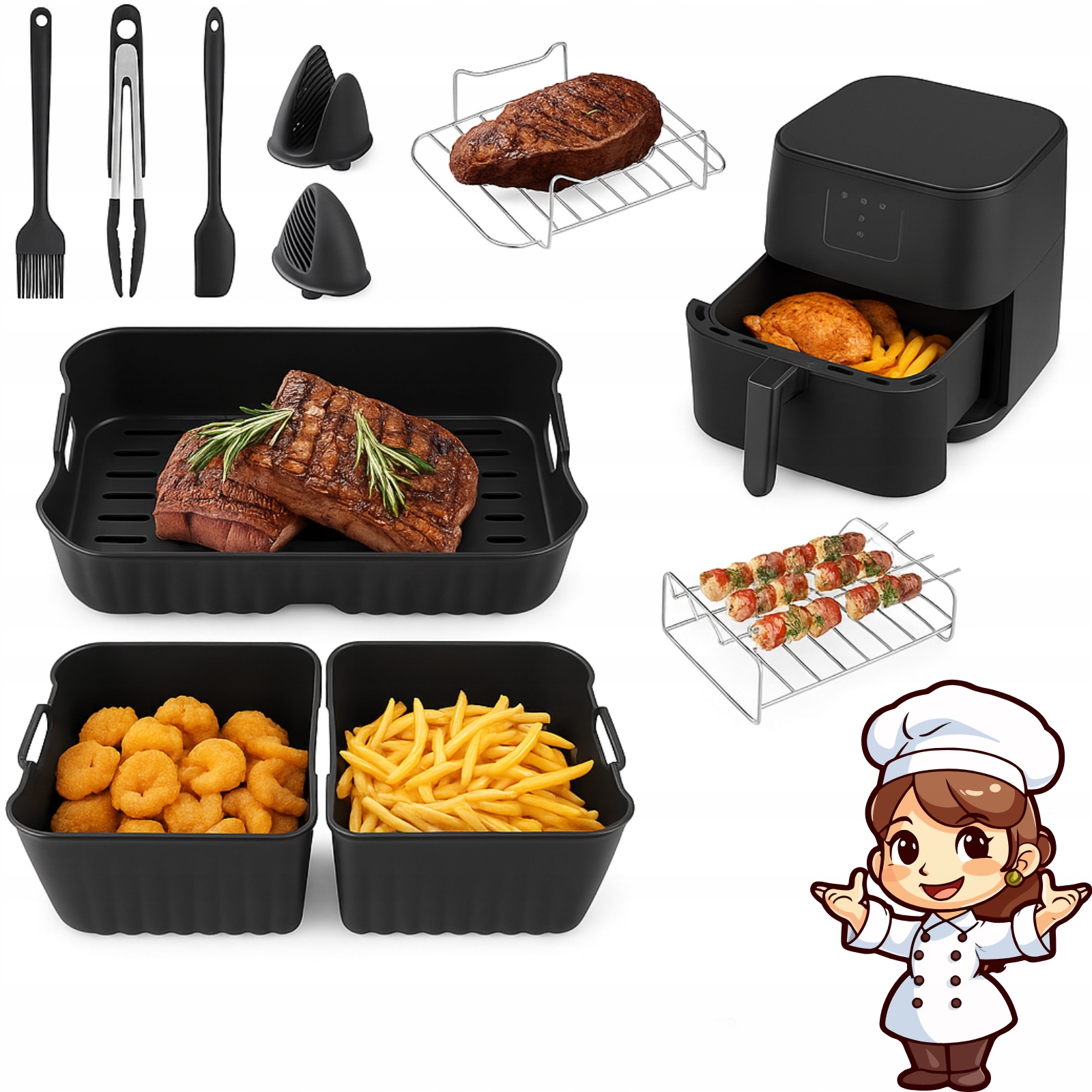 Akcesoria Do Frytkownicy Ninja Foodi Flexdrawer 10,4L Zestaw dodatki
