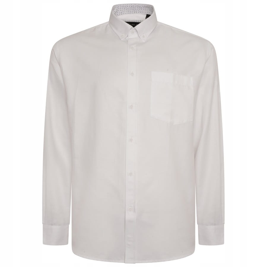 Velká pánská košile Oxford Bílá Kam [Velikost 2XL]