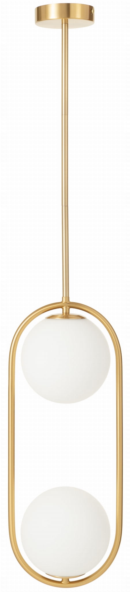 Lampa wisząca Milano Ring 2xE14 złota mleczne kule