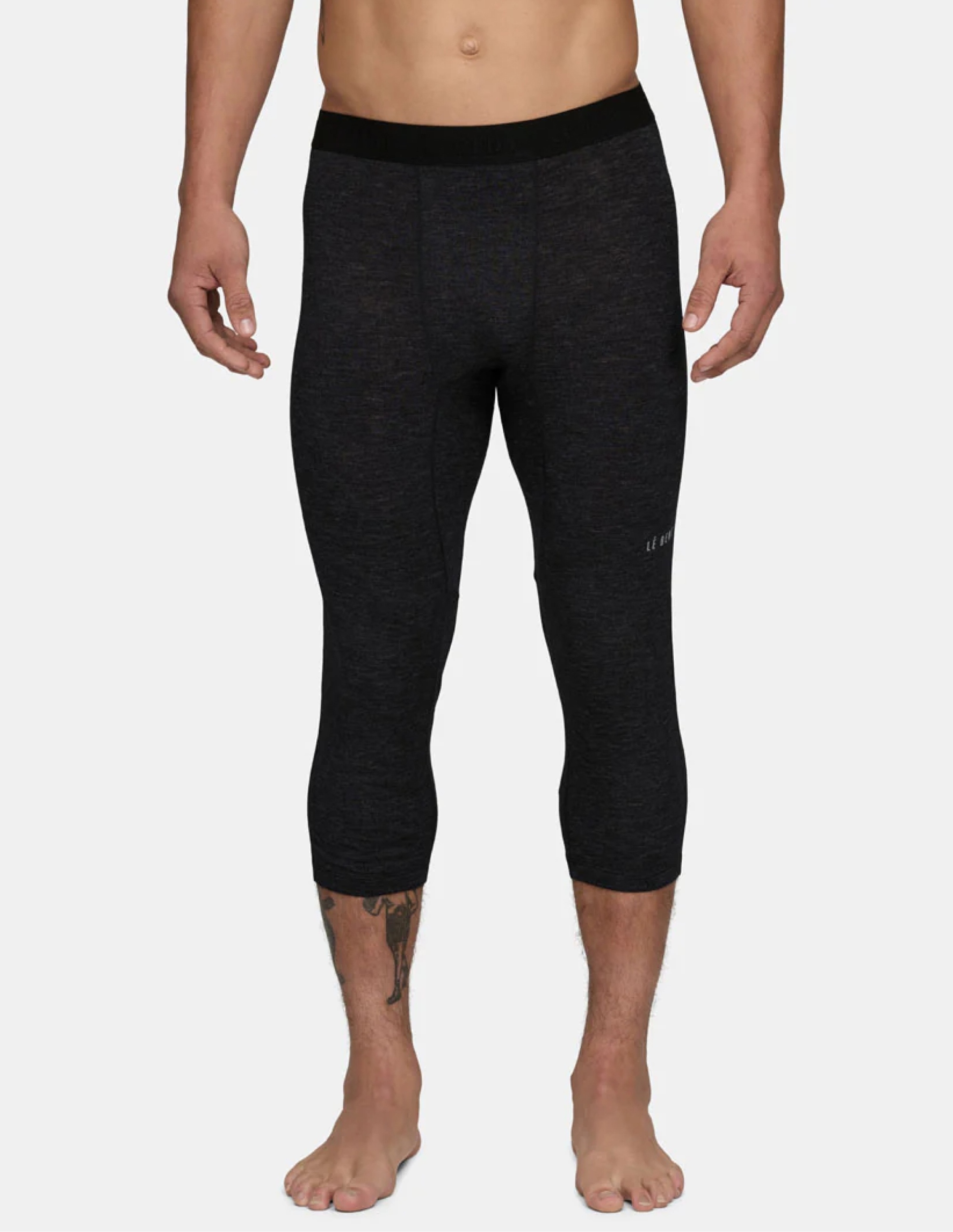 Pánské termoaktivní 3/4 kalhoty Lé Bent Featherweight Merino M Černá