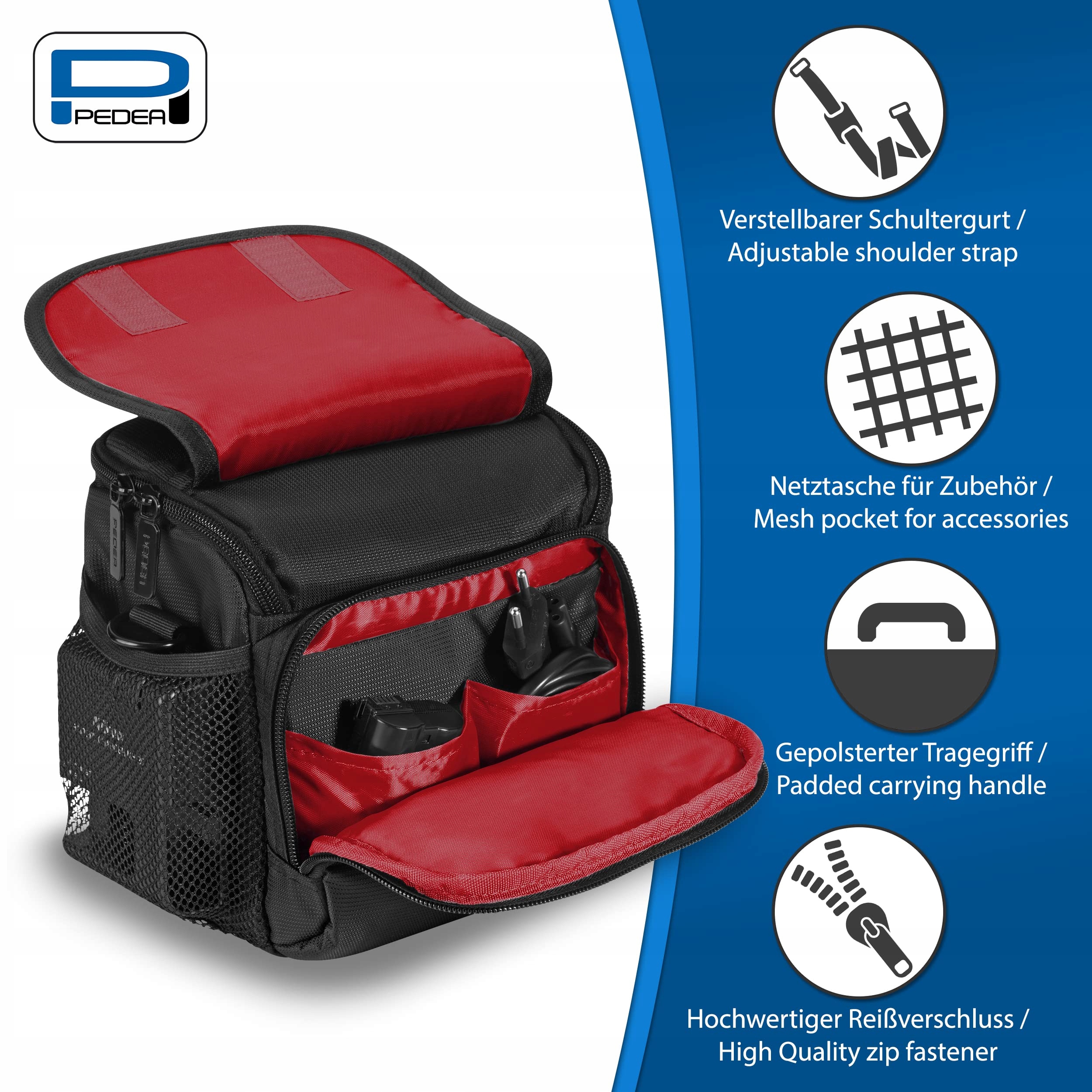 PEDEA Torba Na Aparat Essex DSLR SLR z Pokrowcem Przeciwdeszczowym — miniatura 3