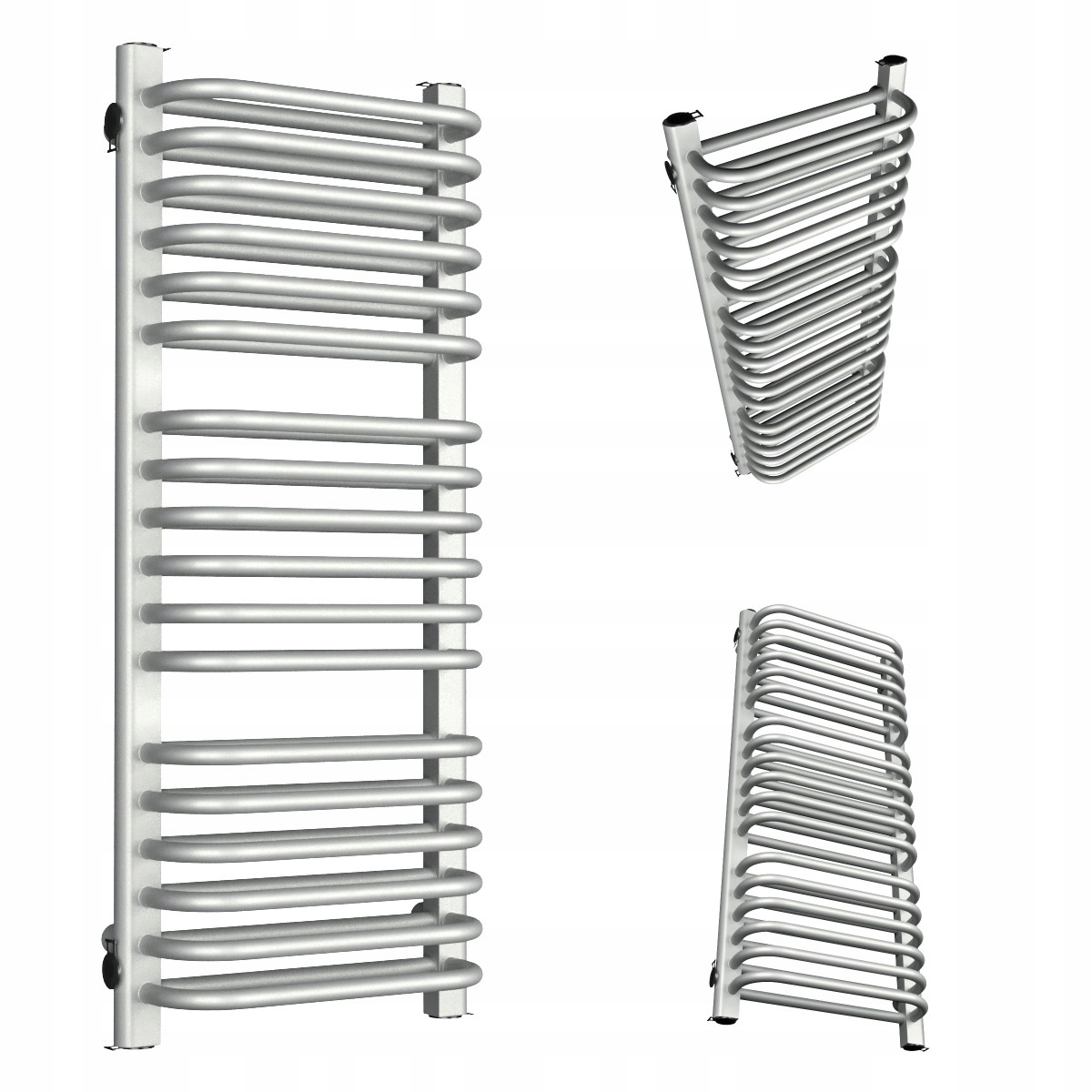 Vertikálny Kúpeľňový Radiátor Double 1220/500 Strieborný