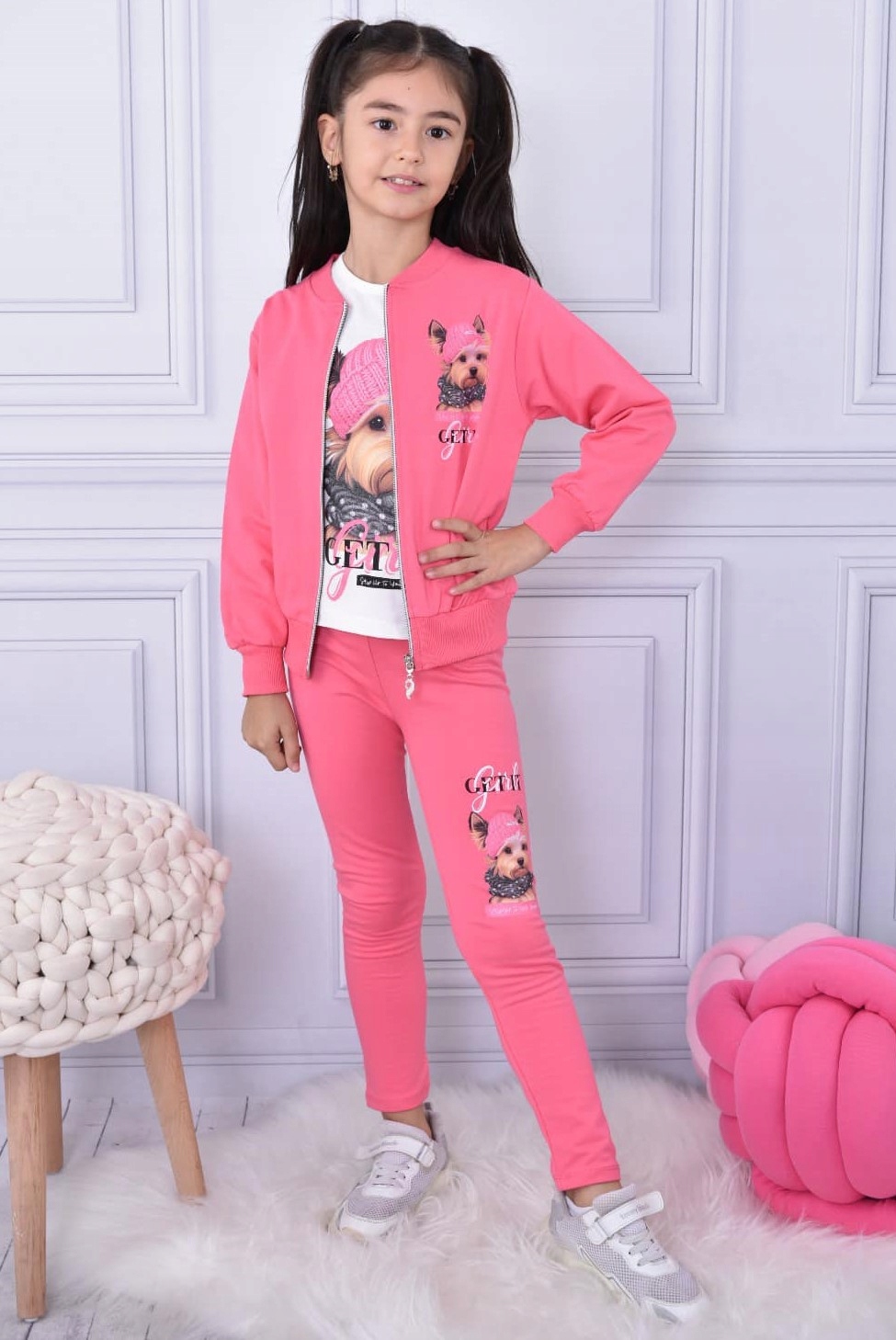 OCIEPLANY DRES 3-części KOMPLET dresowy 110 / 4-5