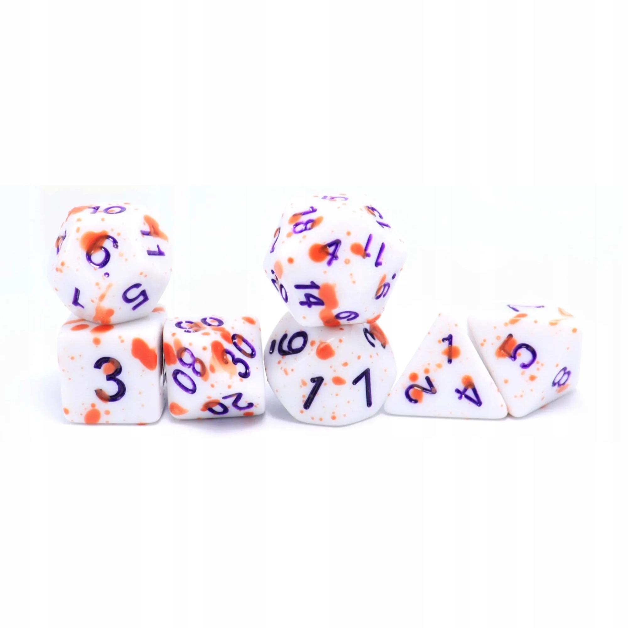 WSCHÓD SŁOŃCA ZESTAW 7 KOŚCI KOSTEK RPG Liczba ścian 4 6 8 10 12 20