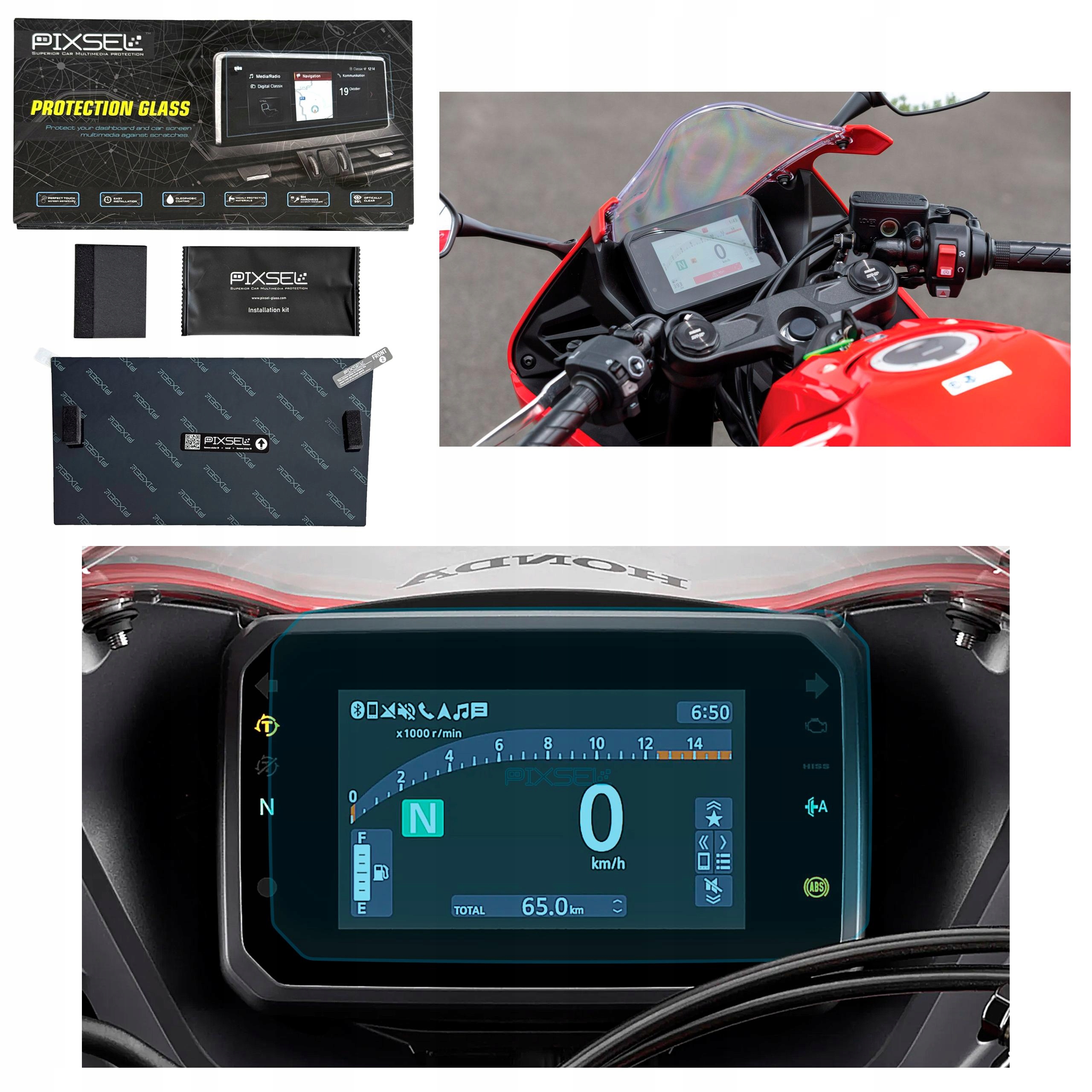 Antyodciskowe Matowe Szkło Ochronne Honda CB/CBR650R 2024- 7.1“