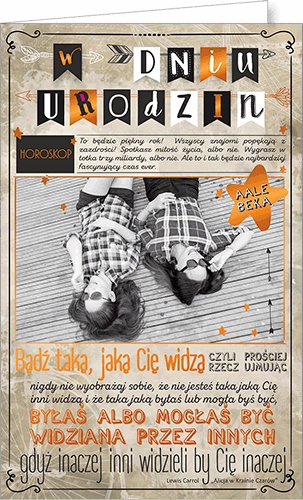 

Kartka na urodziny dla dziewczyny kobiety U40