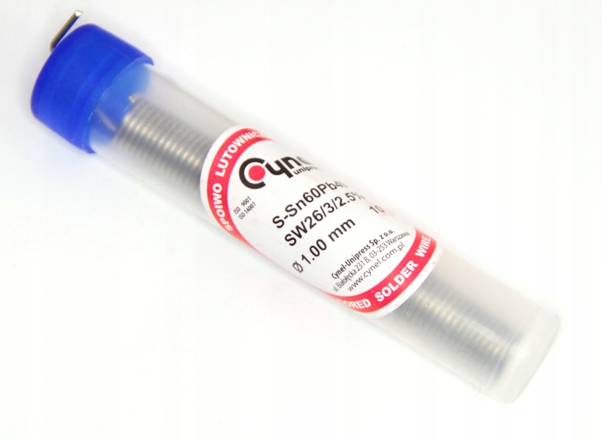 

Cyna z kalafonią w fiolce 1mm LC60 10g Cynel