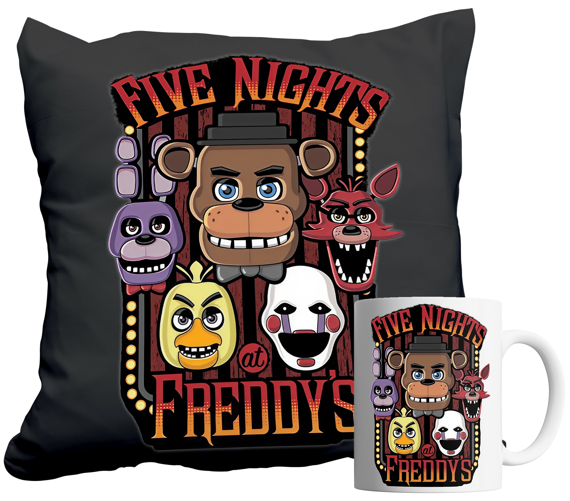 Sada Hrnek A Polštář Černý Five Nights At Freddy's Freddy Fnaf Jméno