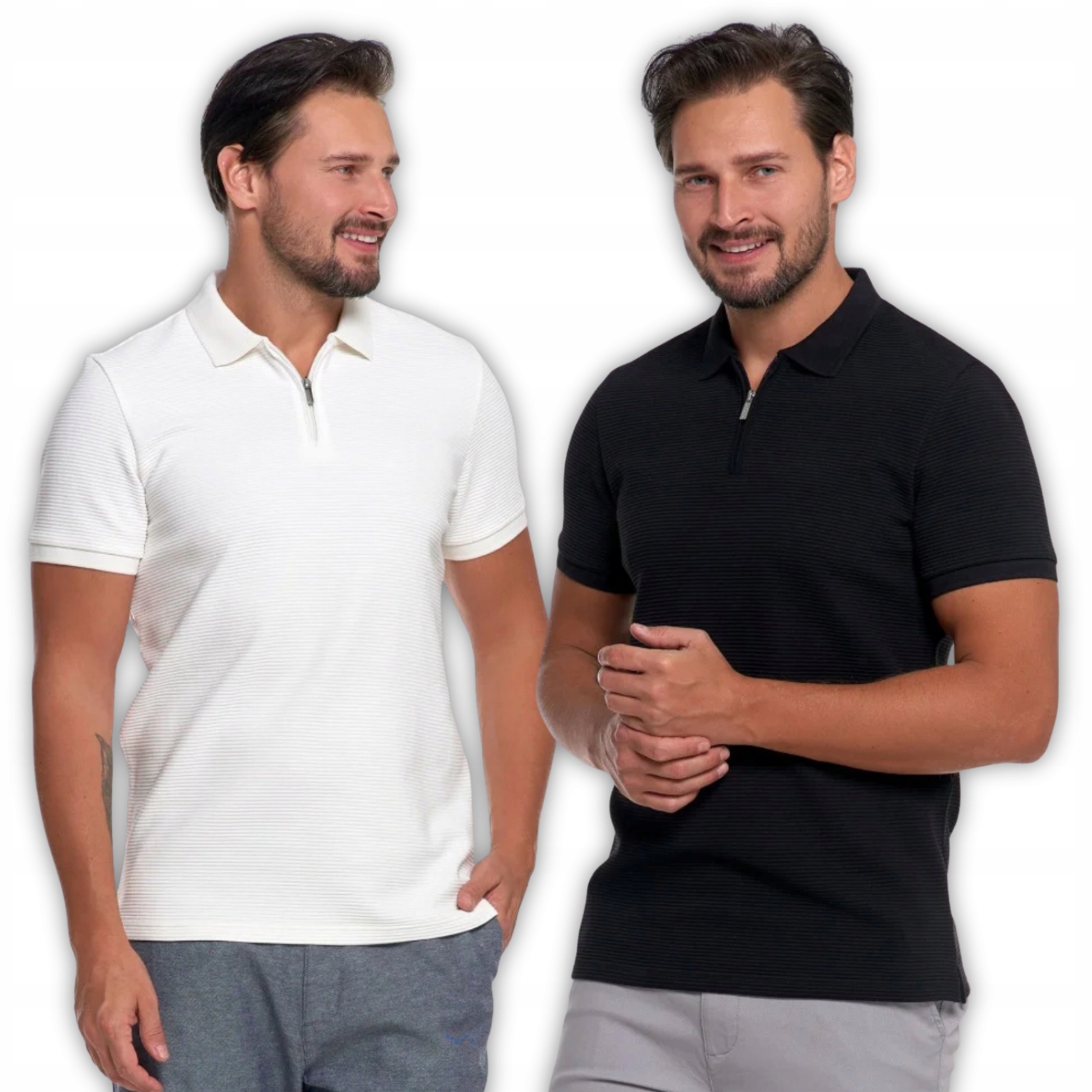 2x Pánské Polokošile tričko se Bavlna a límcem Moraj 3XL