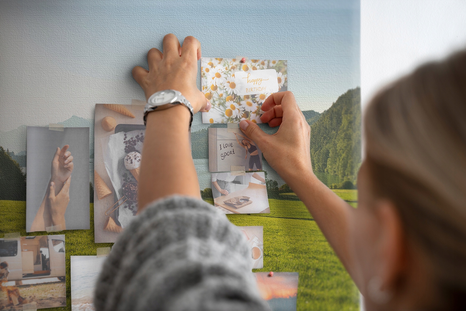 Duża Tablica Obraz Korkowa Przybijanka Góry pole Kod producenta 010630700020100088418