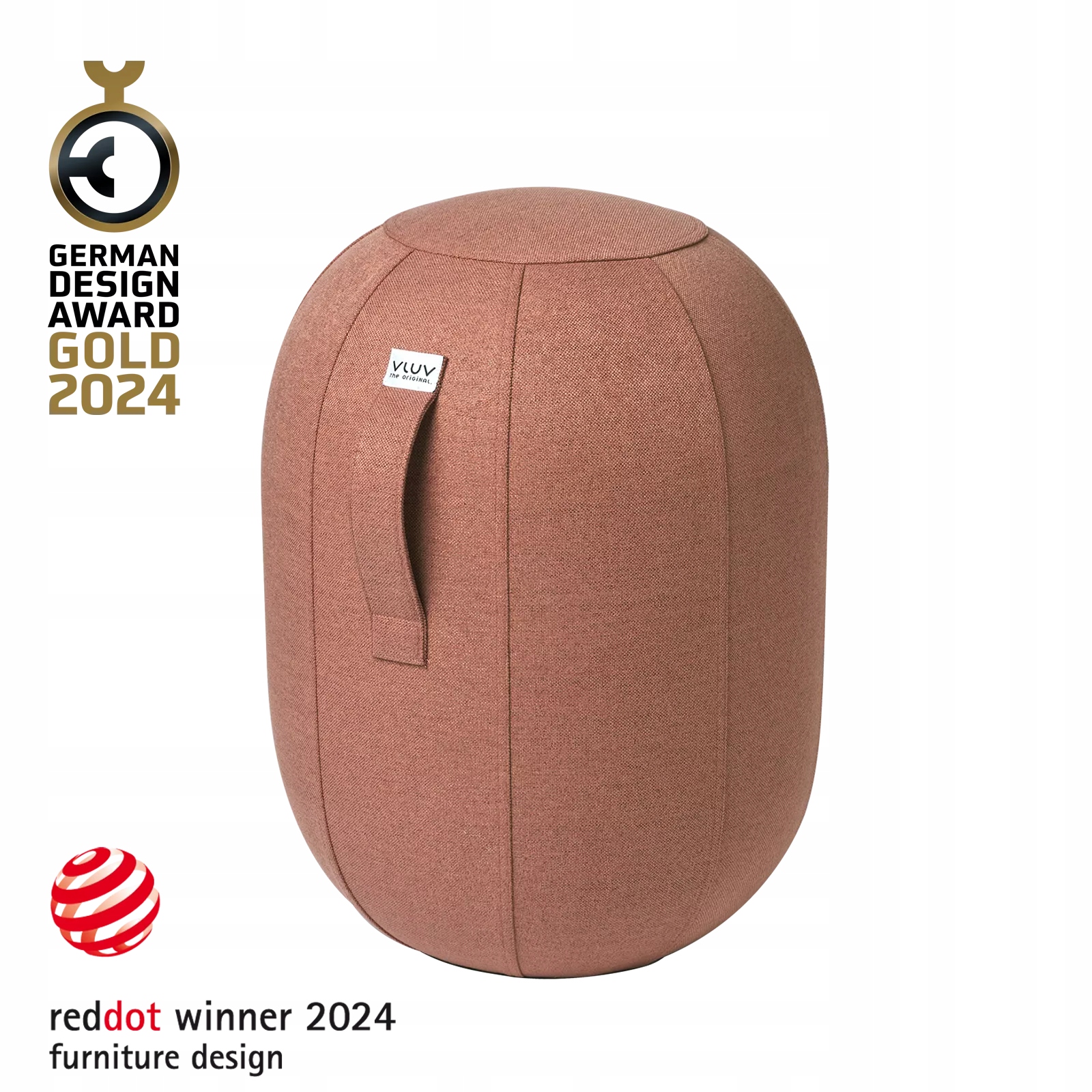 Balančná stolička Vluv Kapsul Sova S Salmon ergonomická stolička