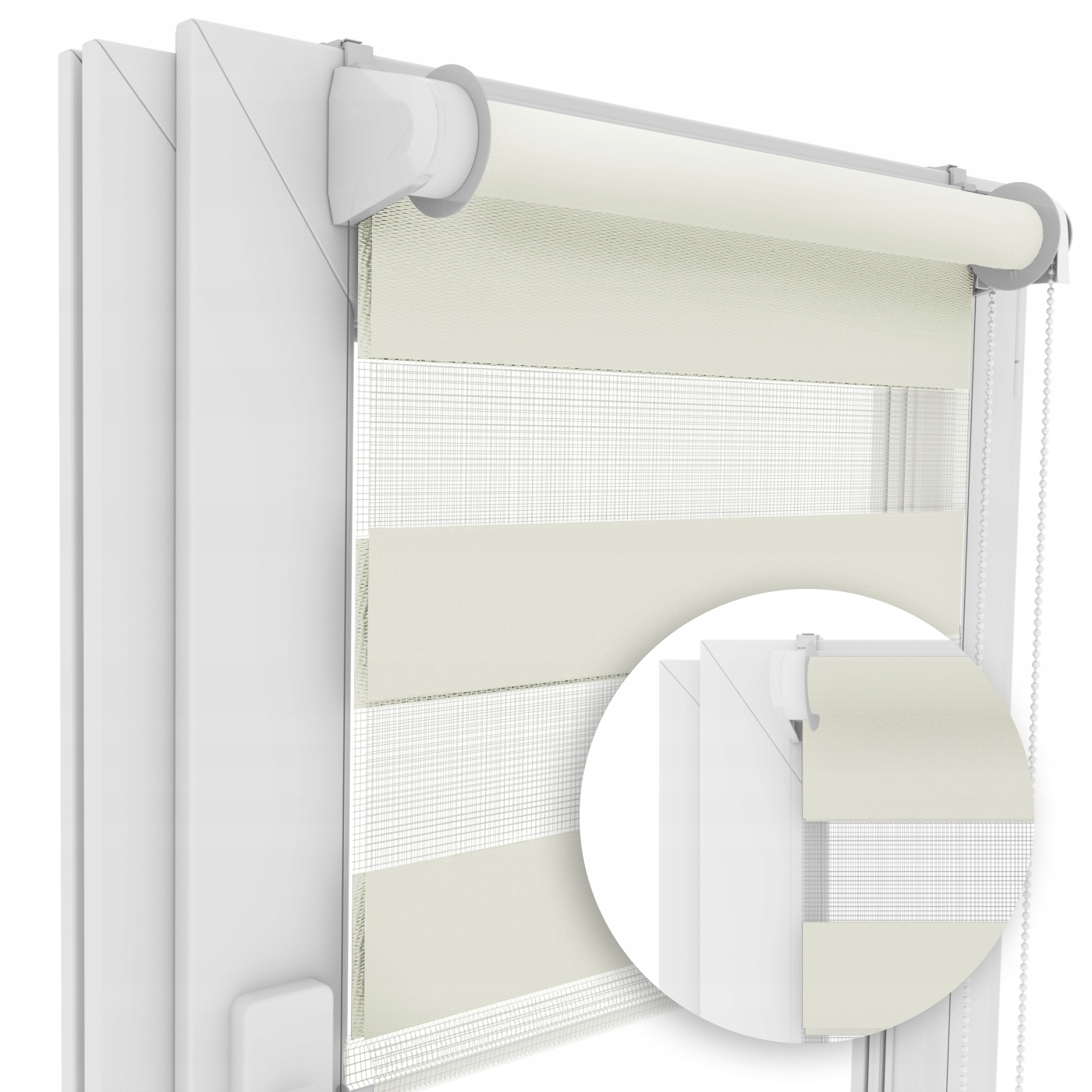 ROLETA DZIEŃ NOC LUX 100x150 NA WYMIAR KOLORY Typ montażu bezinwazyjny