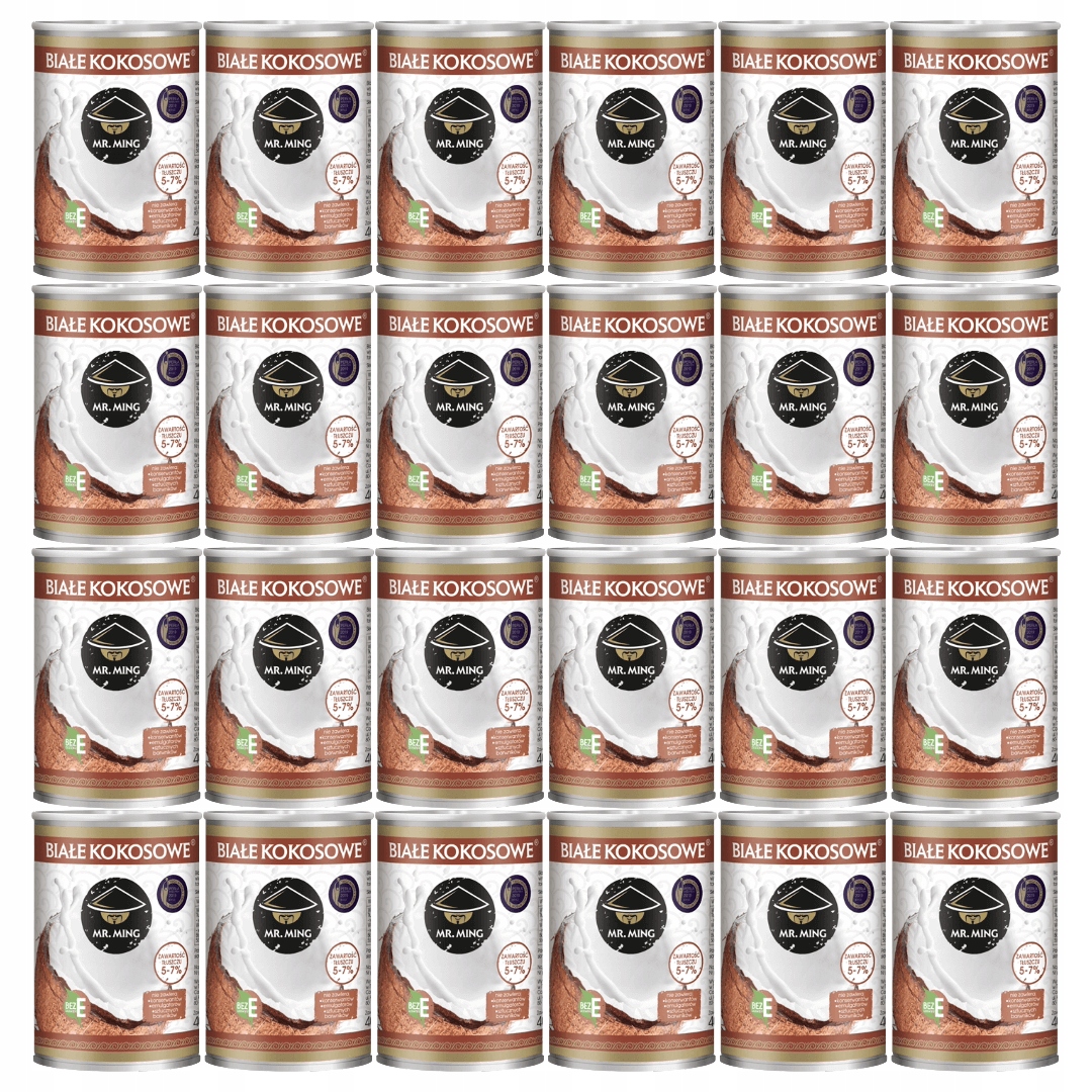 Levně Sada 24 x Kokosové mléko bez přídavku E 5-7% tuku 400 ml Bio Or