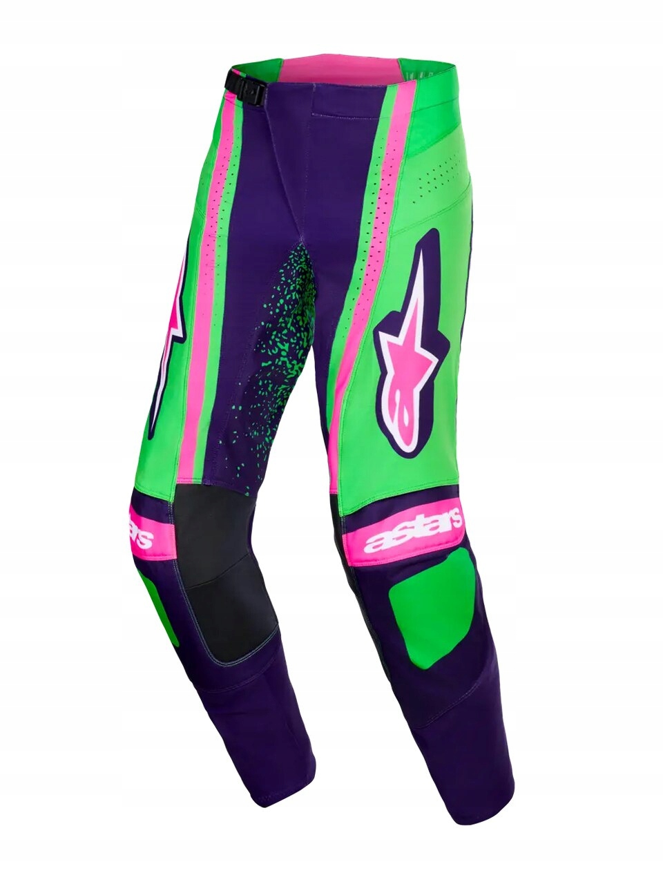 Nohavice Alpinestars Techstar Nomur purple/green/pink 32