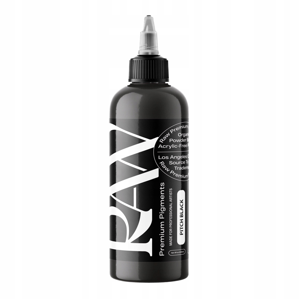 barva Raw Pigments Platinum Pitch Black 240 ml