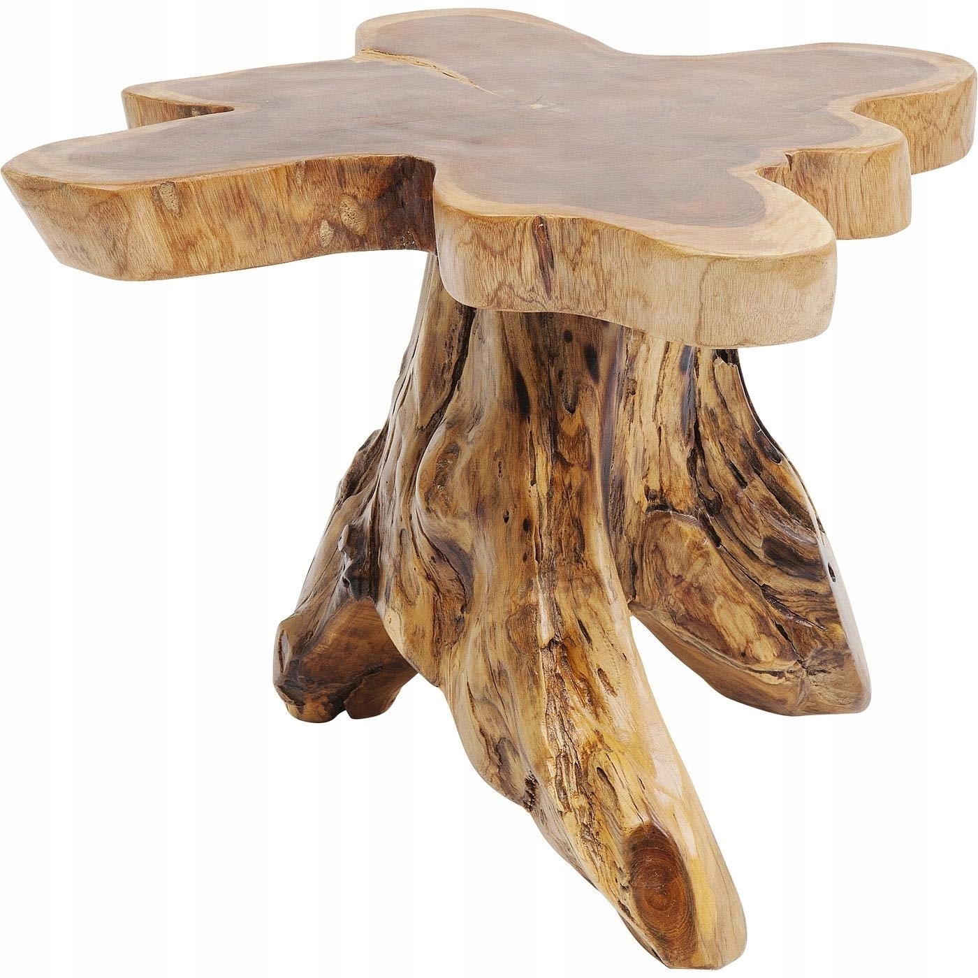 Servírovací stolík Kare so stromom, hnedý, priemer 48-54 cm