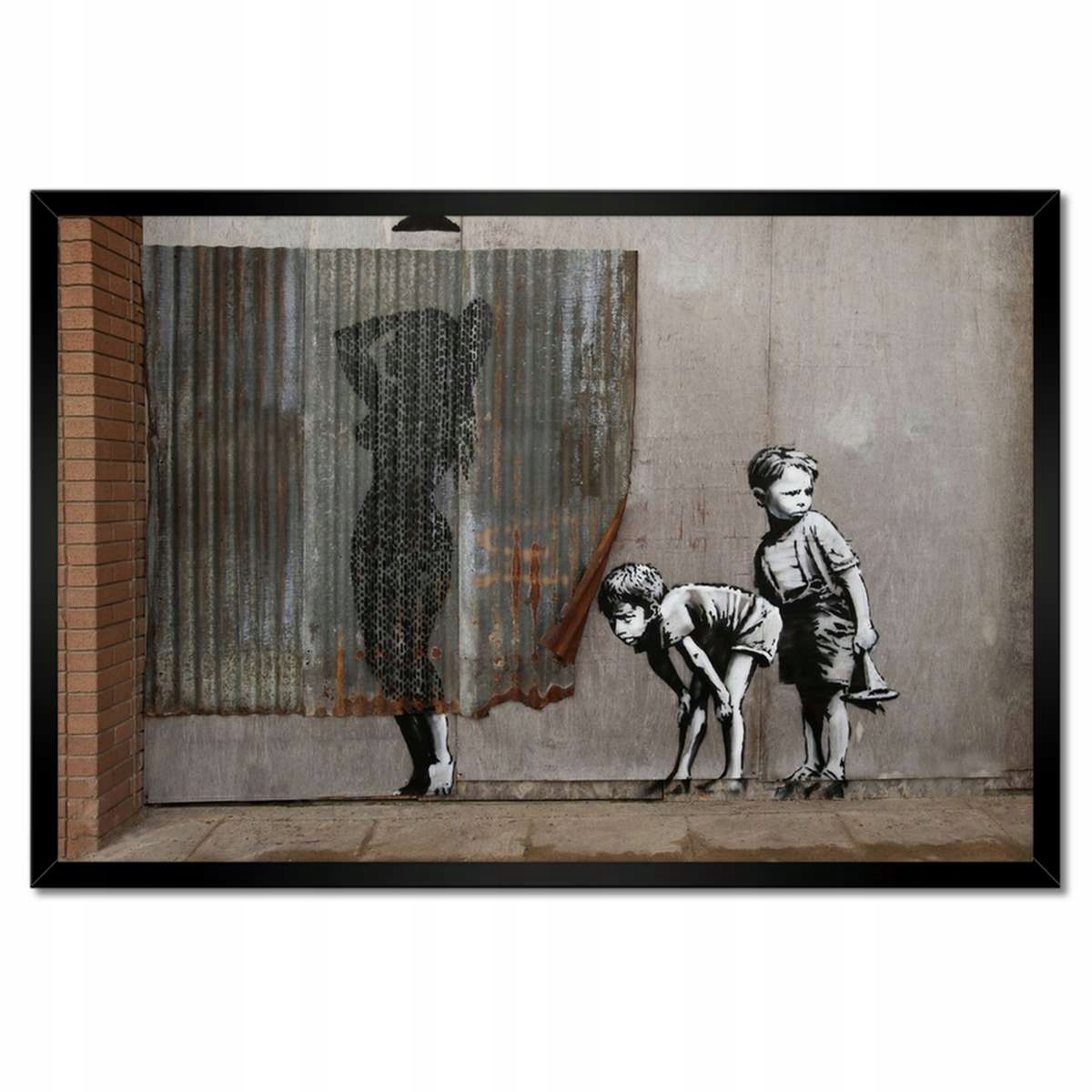 Plakáty v rámu 60x40 Banksy Chlapci Sprcha