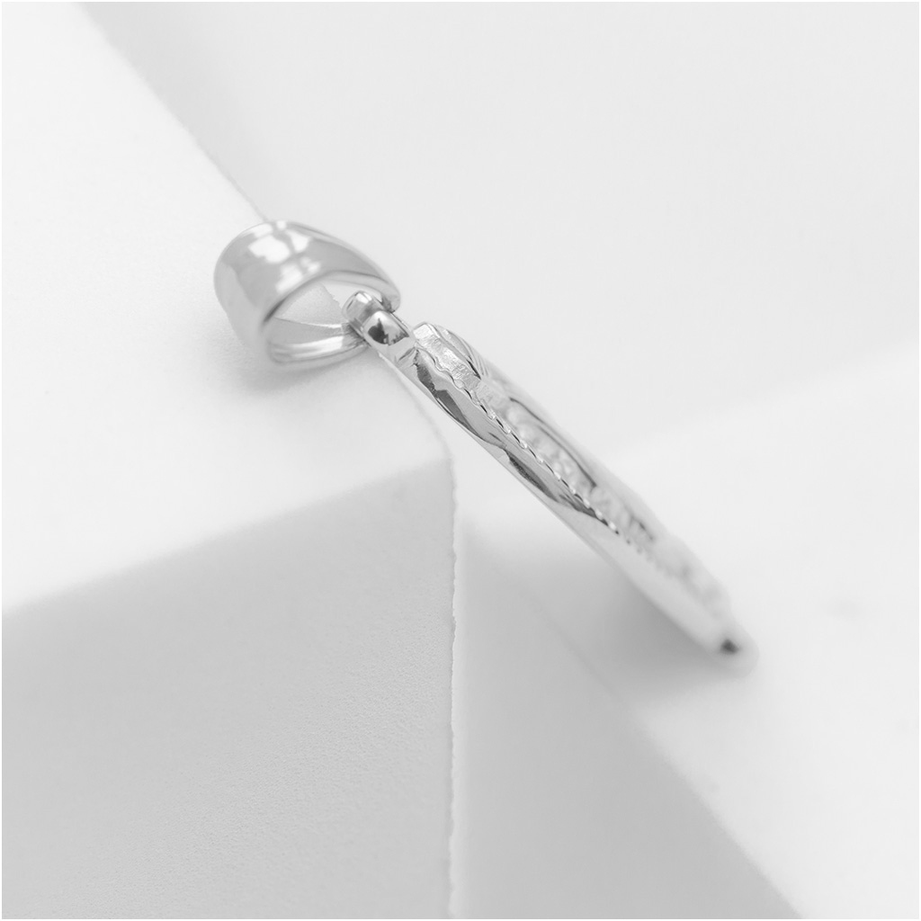 Zawieszka wisiorek MARYJA SREBRNA stal chirurgiczna 316L Kamień Bez kamienia