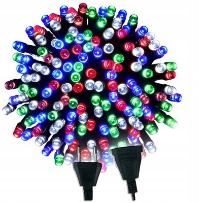 LAMPKI CHOINKOWE 500 LED WIELOKOLOROWE 38m PROGRAMATOR IP44 8 FUNKCJI