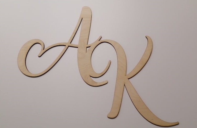 Inicjały LITERY Ślub Wesele Napis Ściankę 50 cm Zawiera baterie nie