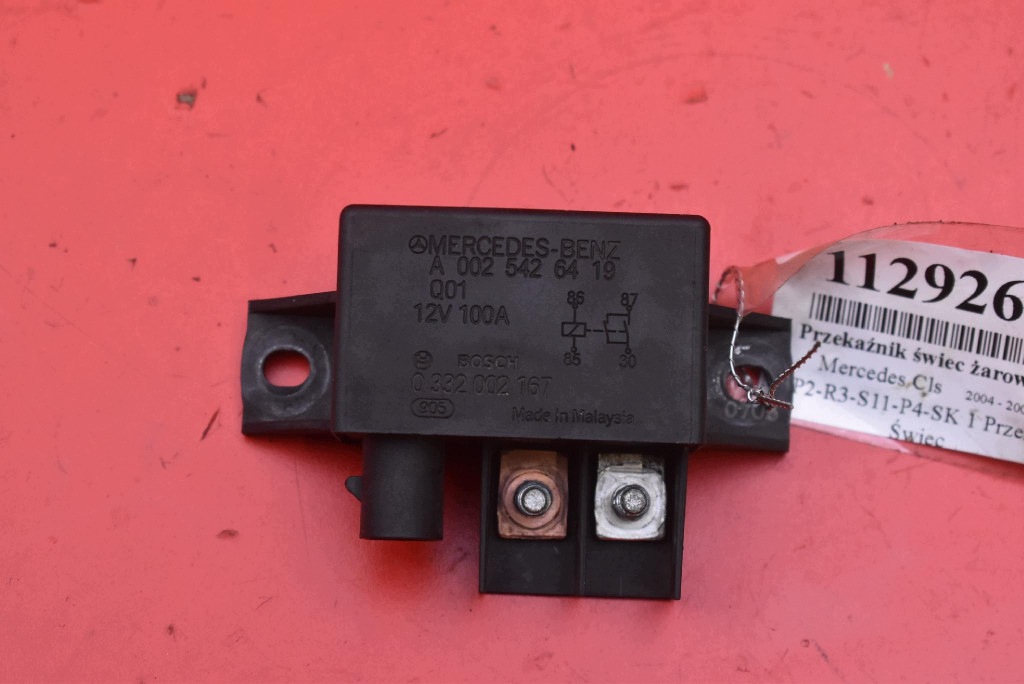 relay plugs ZAROWYCH A0025426419 MERCEDES CLS C219 3.5 V6 272 KM 04-08