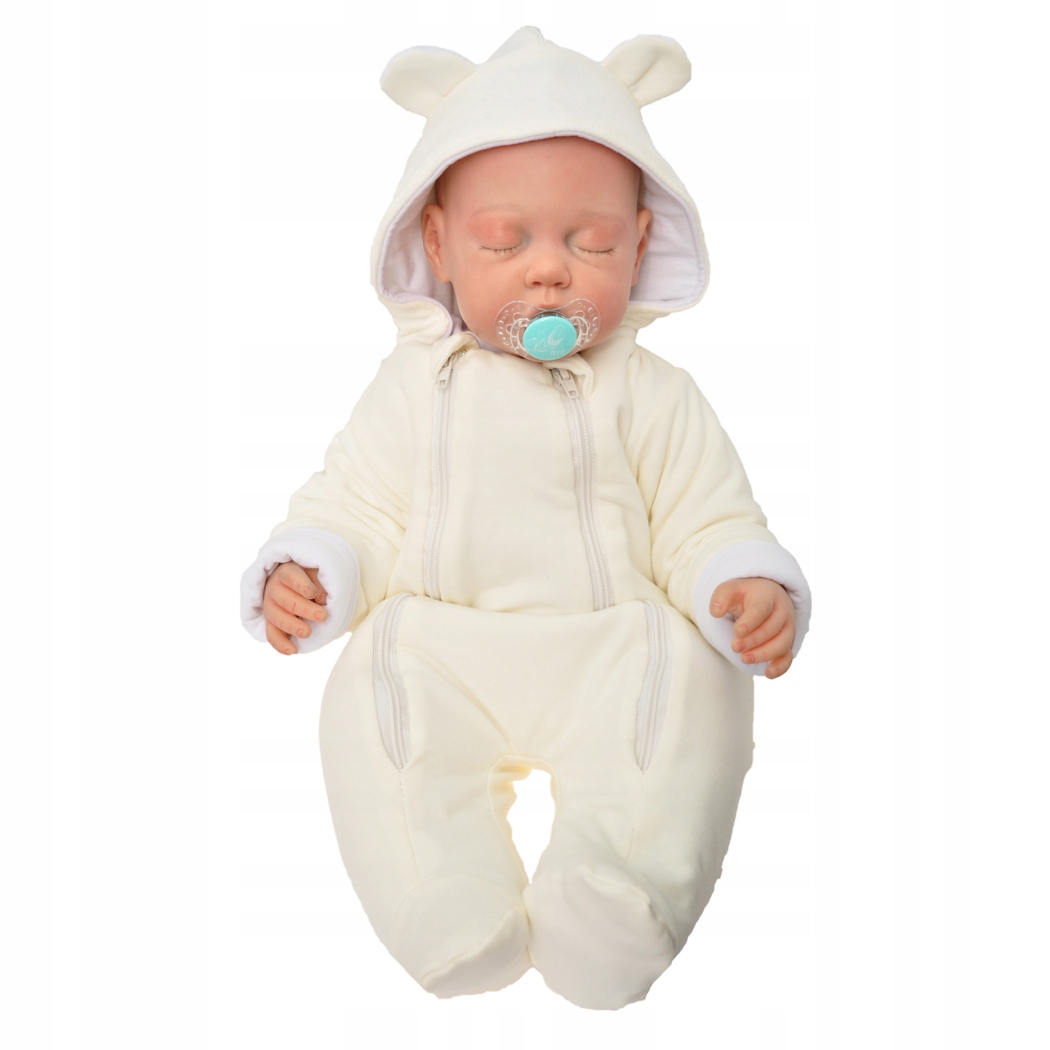 

Ecru Ocieplany Kombinezon gładki r.80