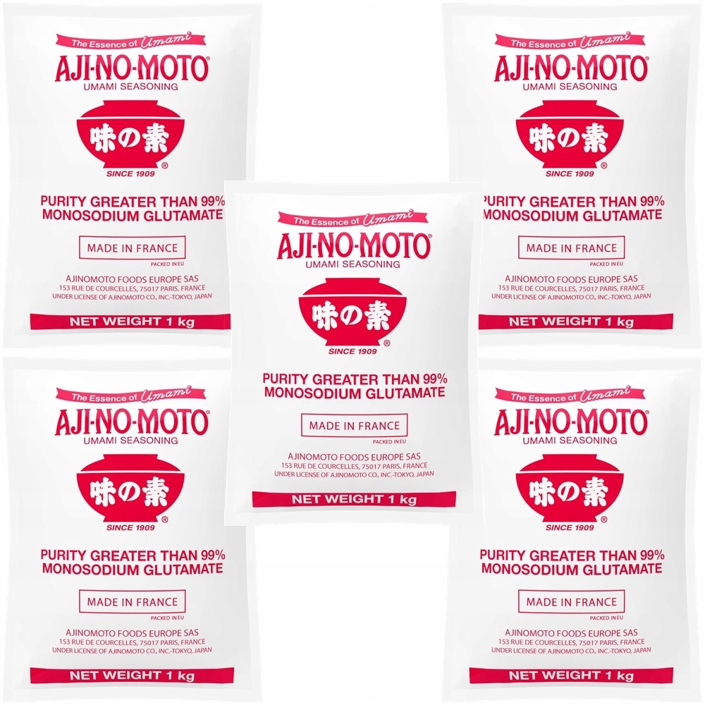 5 x Glutamát sodný E621 Umami Glutamate Zesilovač chuti 1000 g Ajinomoto