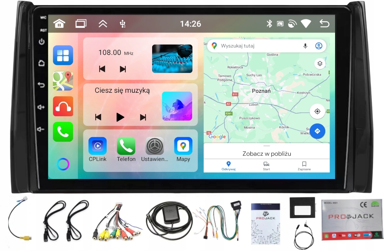 Navigační Rádio Gps Android Škoda Kodiaq Karoq 2016-2024 Carplay 6GB 128GB