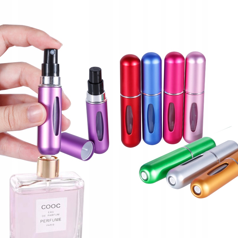 mini ATOMIZER kieszonkowy perfumy 5 ml złoty Kolor złoty