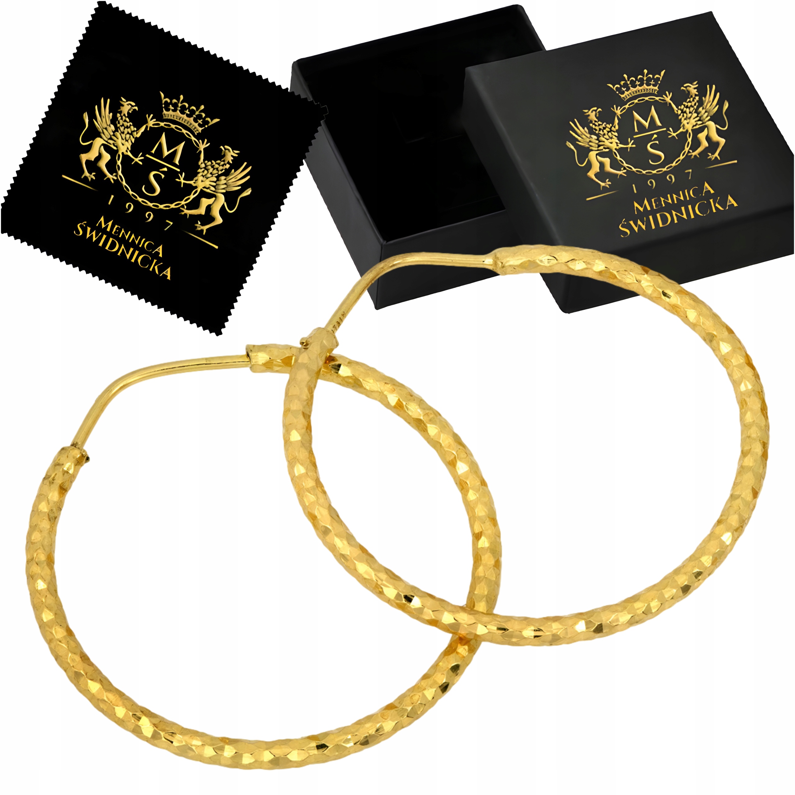 Stříbrné Náušnice Pozlacená kolečka 26 mm Lesklé Stříbro 925 Dámské Šperky